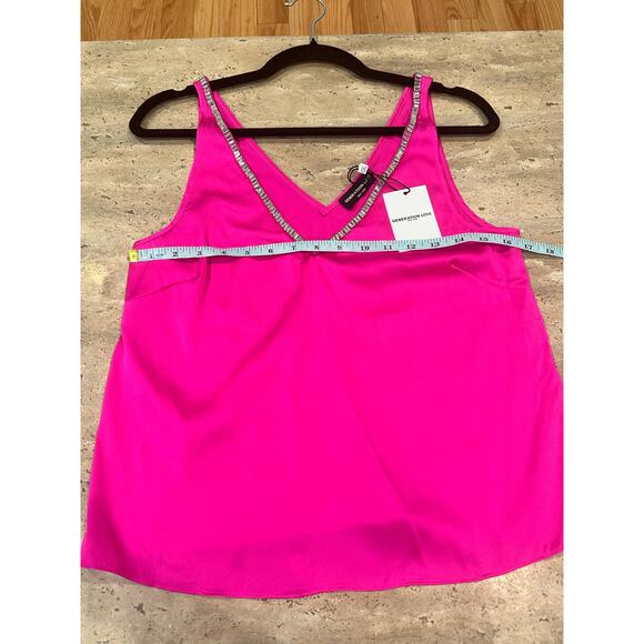 NEW NWT Generation Love Women's Pink Marian Crystal Trim Tank Top Size Small - Picture 5 of 7